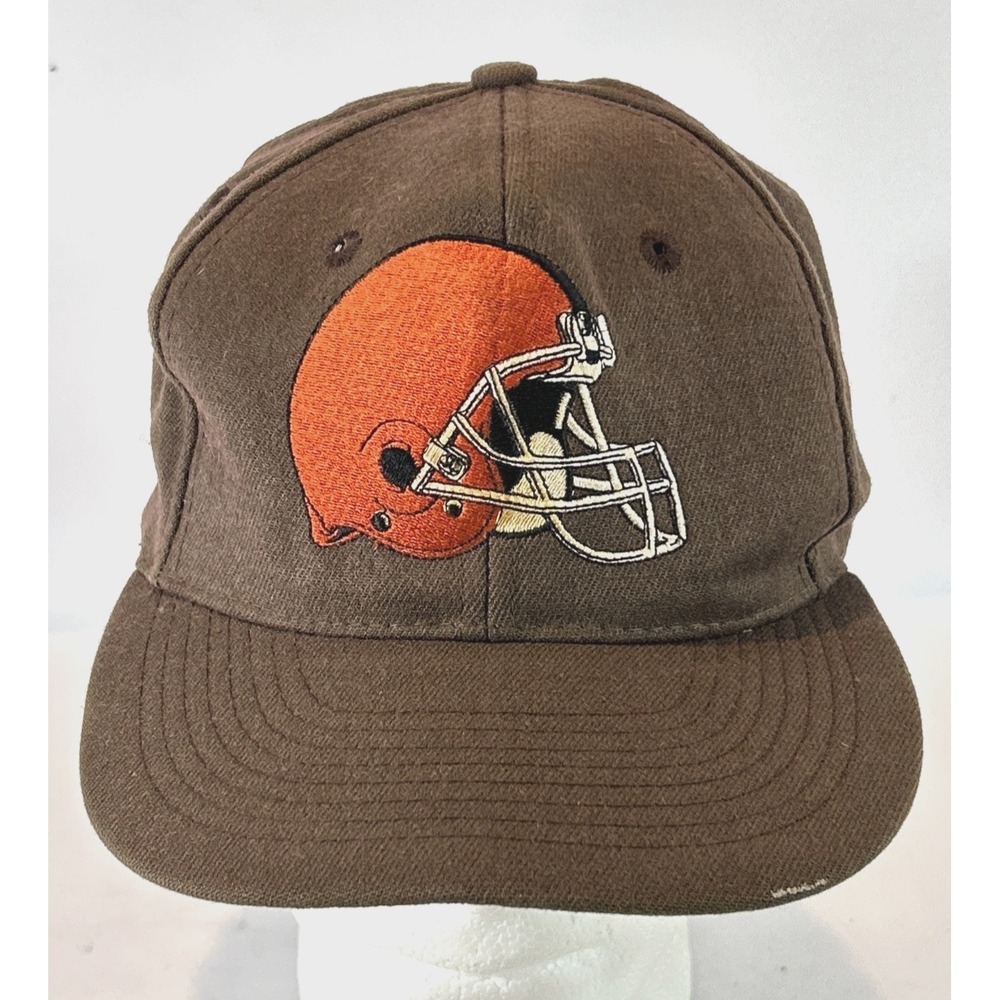 Vintage Cleveland Browns Hat Cap Snap Back Brown Annco American Needle 1980''s